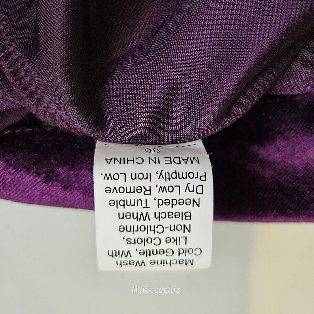 Jeceika Purple Wrap-Style Long-Sleeve Mini Dress Purple Size M - Picture 3 of 7